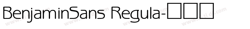 BenjaminSans Regula字体转换